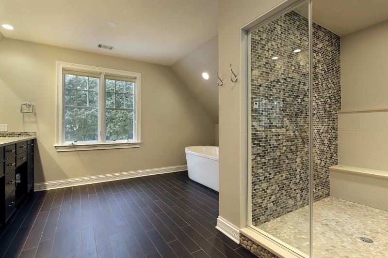 Walk-In Shower with Tile Design